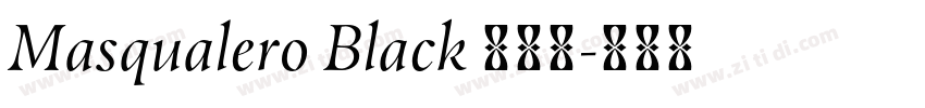 Masqualero Black 字体下字体转换